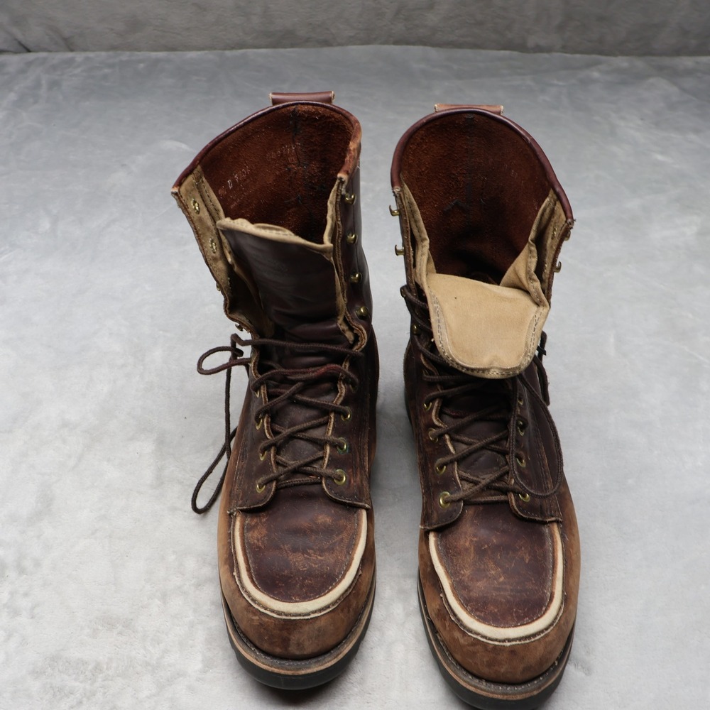 Filson Men 9.5D Work Uplander Boots Brn Moc Toe Leather Lug Sole Rugged Lace VTG